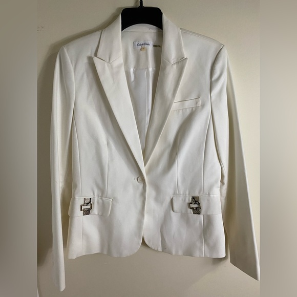Calvin Klein Blazer White (Size 10) - Picture 1 of 7